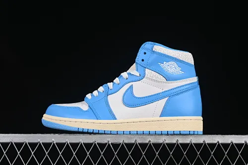 All categories Air Jordan Jordan series basketball shoes Air Jordan 1 High Air Jordan 1 High OG "UNC Reimagined" AJ1 Joe 1 distressed North Carolina blue DZ5485-402